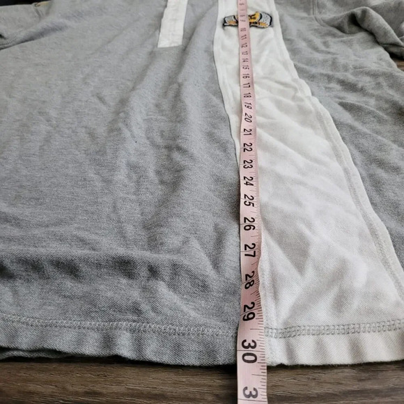 Vintage Coogi Mens Polo Shirt XL Gray White Crest Logo Embroidered Collared Y2K - Picture 9 of 11